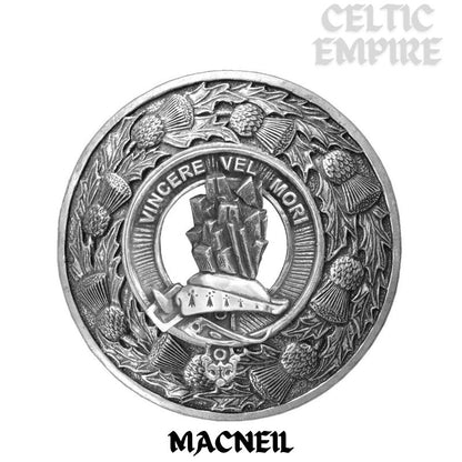 MacNeill Barra Family Clan Badge Scottish Plaid Brooch