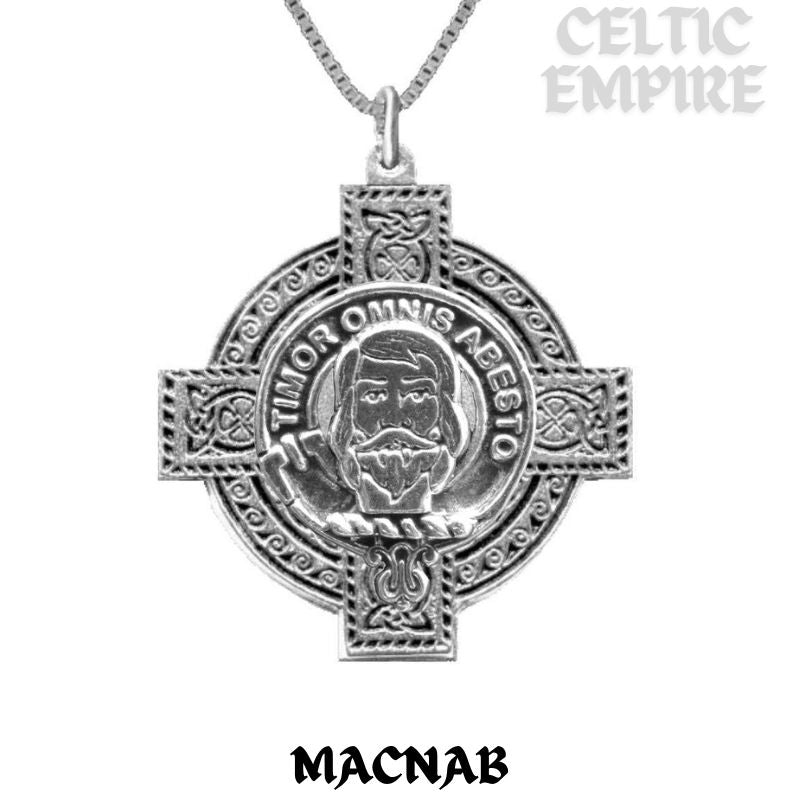 MacNab Family Clan Crest Celtic Cross Pendant Scottish