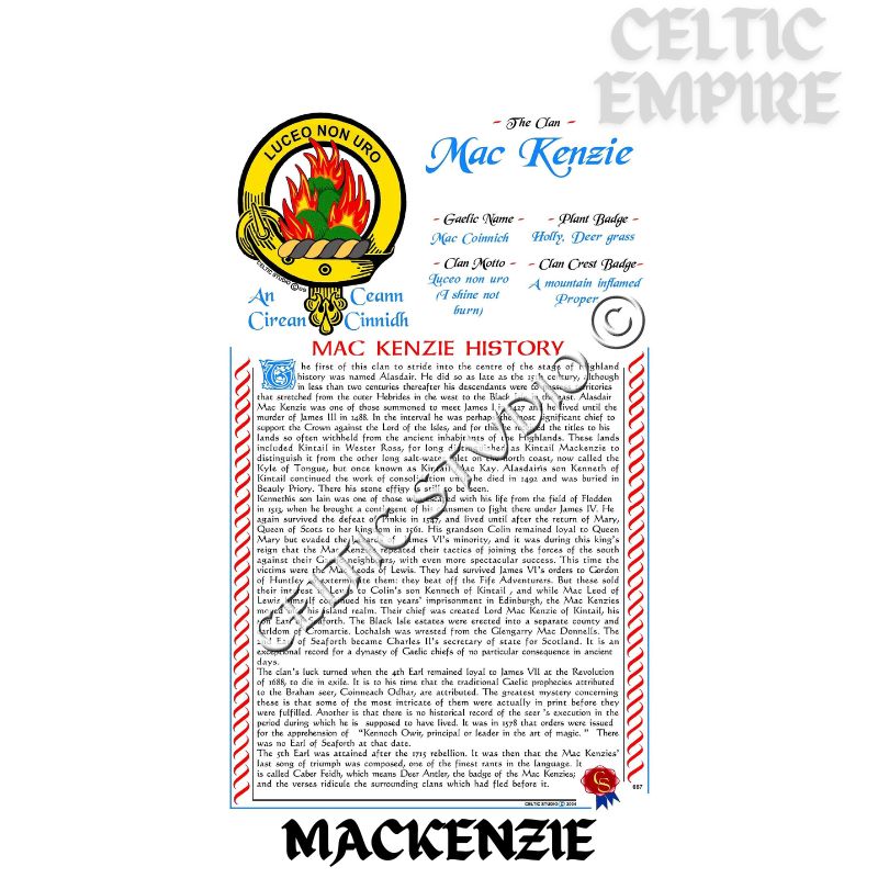 MacKenzie Scottish Family Clan History