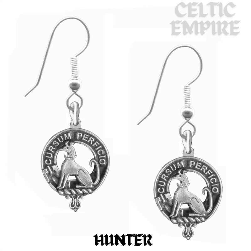 Hunter Family Clan Crest Earrings