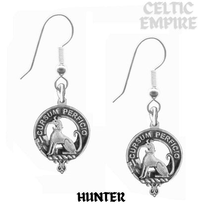 Hunter Family Clan Crest Earrings