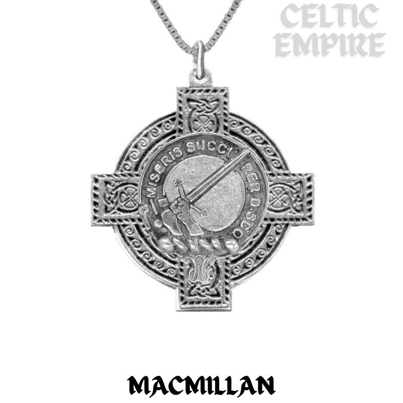 MacMillan Family Clan Crest Celtic Cross Pendant Scottish