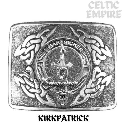 Kirkpatrick Family Clan Crest Interlace Kilt Belt Buckle
