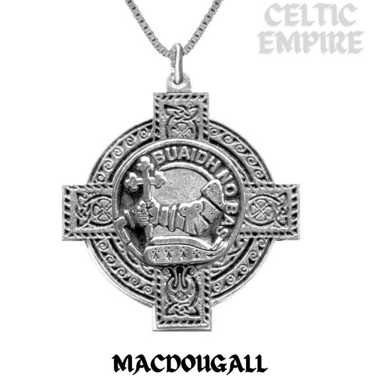 MacDougall Family Clan Crest Celtic Cross Pendant Scottish