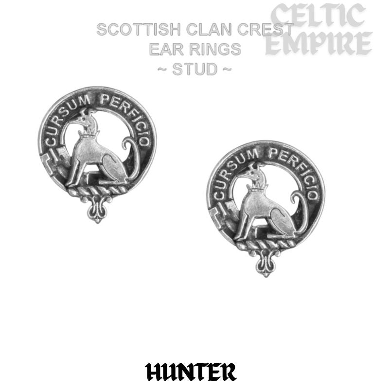 Hunter Family Clan Crest Earrings