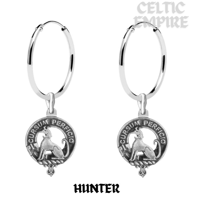 Hunter Family Clan Crest Earrings