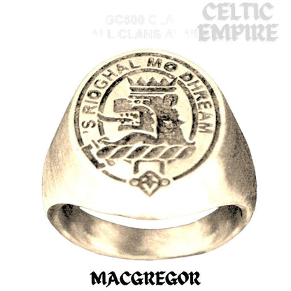 MacGregor Scottish Family Clan Crest Ring Family Crest, Seal, - All Family Clans