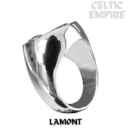 Lamont Scottish Family Clan Crest Ring Sterling Silver and Karat Gold
