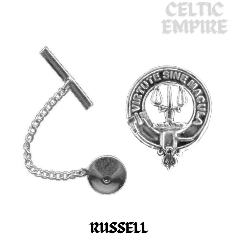 Russell Family Clan Crest Scottish Tie Tack/ Lapel Pin