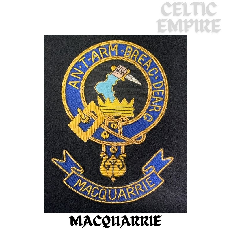 MacQuarrie Scottish Family Clan Embroidered Crest