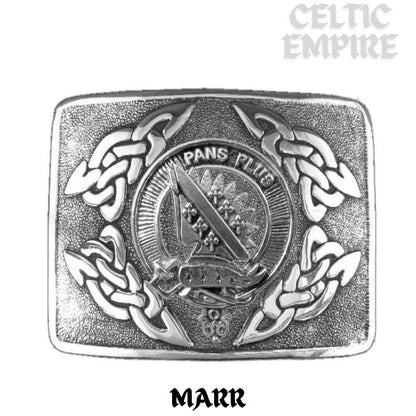 Marr Family Clan Crest Interlace Kilt Belt Buckle