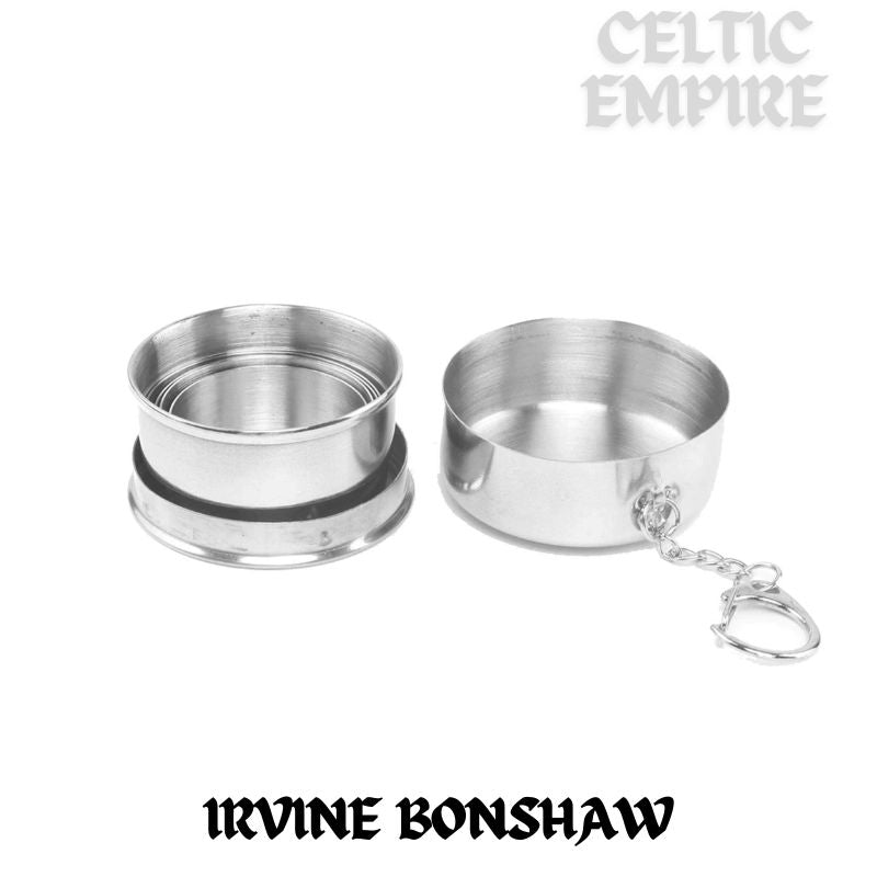 Irvine Bonshaw Scottish Family Clan Crest Folding Cup Key Chain