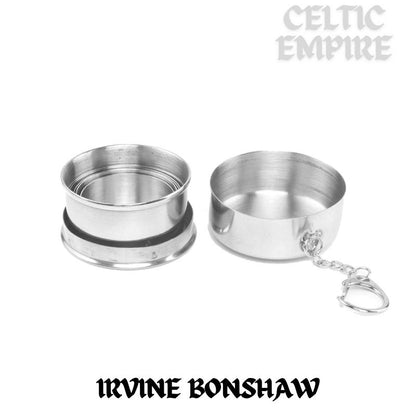 Irvine Bonshaw Scottish Family Clan Crest Folding Cup Key Chain