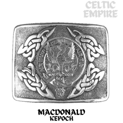 MacDonald Keppoch Family Clan Crest Interlace Kilt Belt Buckle