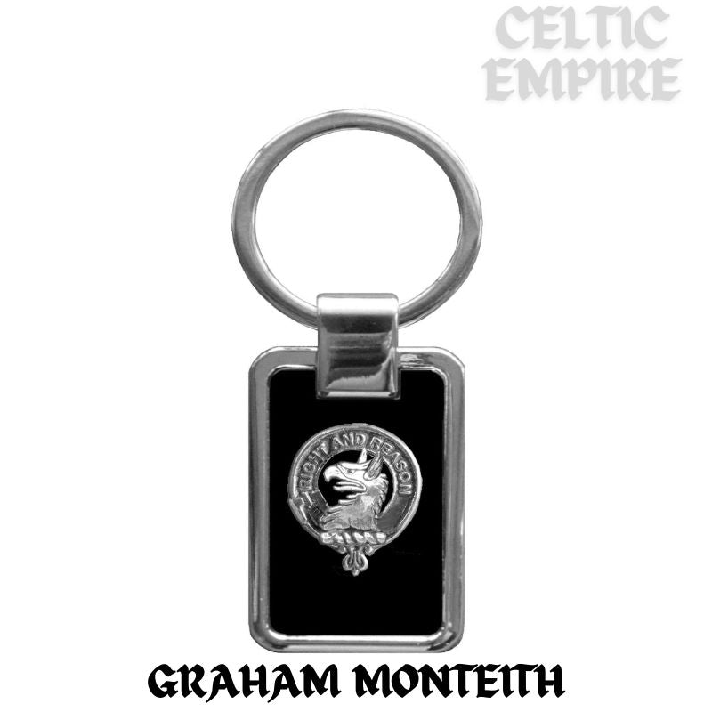 Graham (Menteith) Family Clan Black Stainless Key Ring