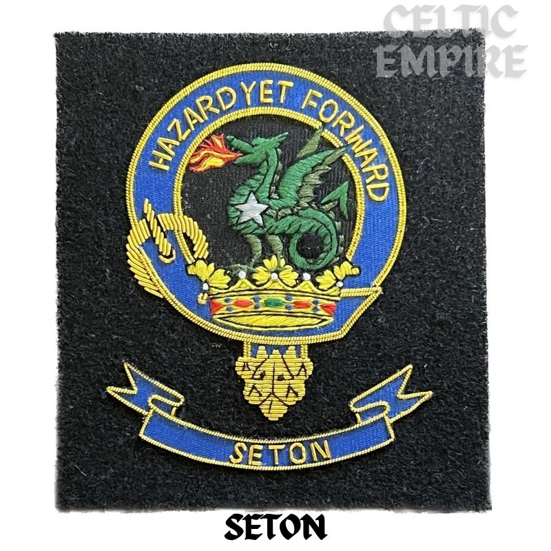Seton Scottish Family Clan Embroidered Crest