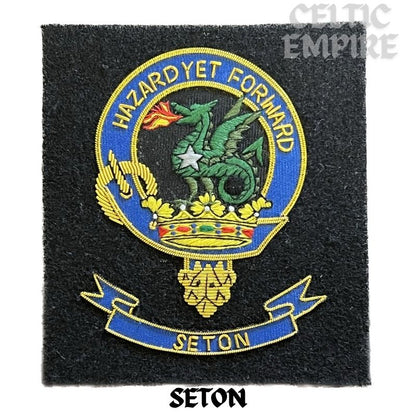 Seton Scottish Family Clan Embroidered Crest