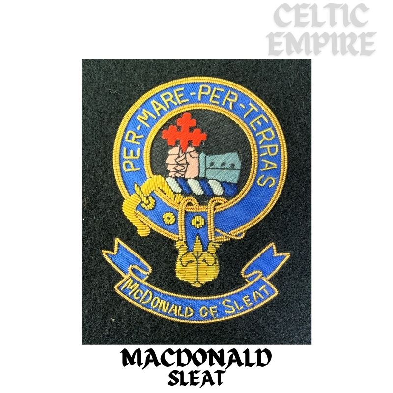 MacDonald Sleat Scottish Family Clan Embroidered Crest