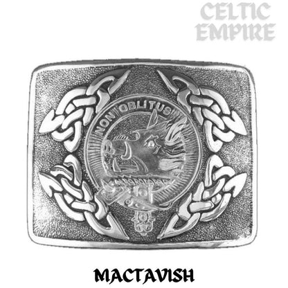 MacTavish Family Clan Crest Interlace Kilt Belt Buckle