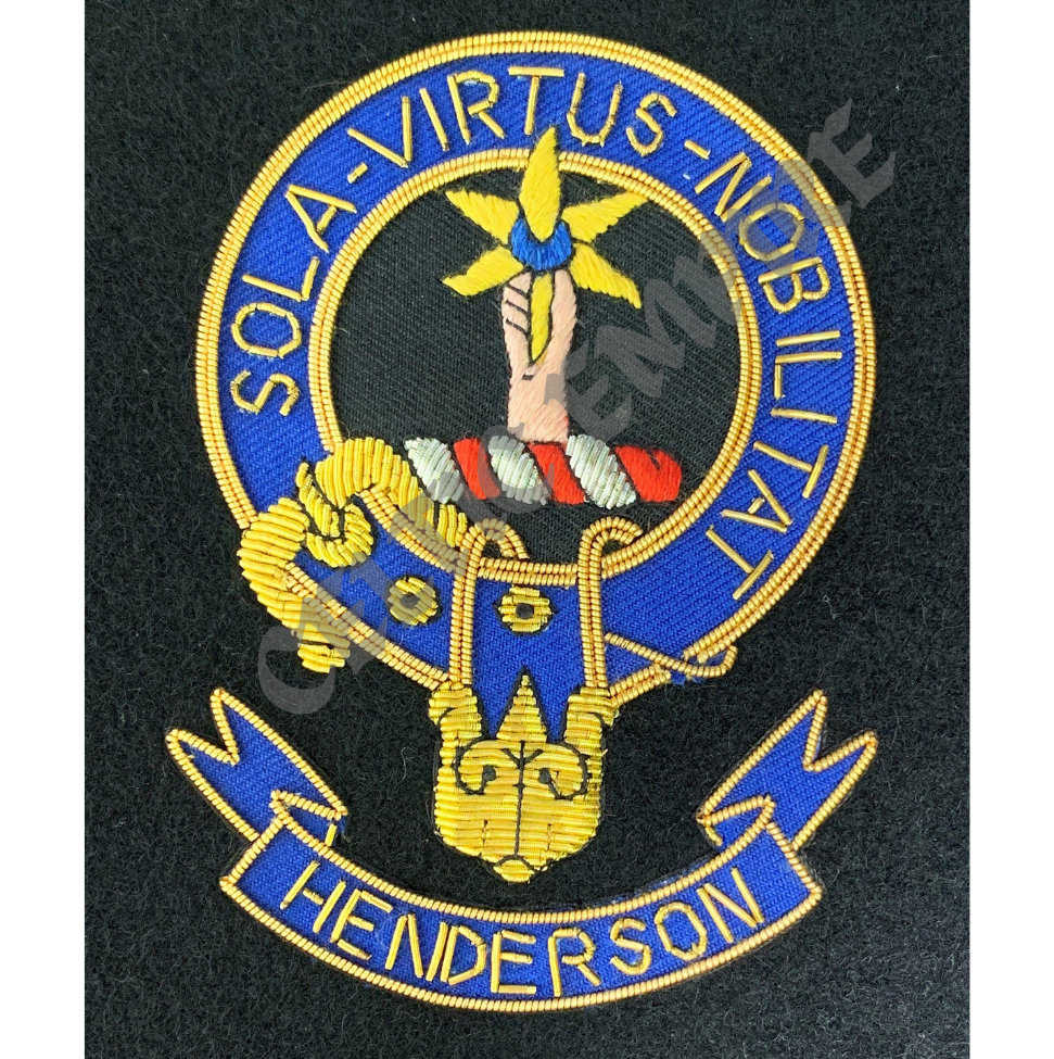 Henderson Scottish Family Clan Embroidered Crest