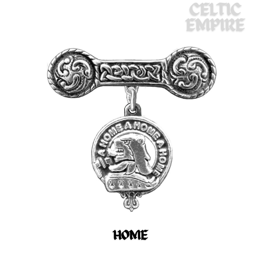 Home Family Clan Crest Iona Bar Brooch - Sterling Silver