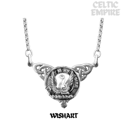 Wishart Family Clan Crest Double Drop Pendant