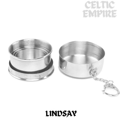 Lindsay Scottish Family Clan Crest Folding Cup Key Chain