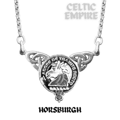 Horsburgh Family Clan Crest Double Drop Pendant