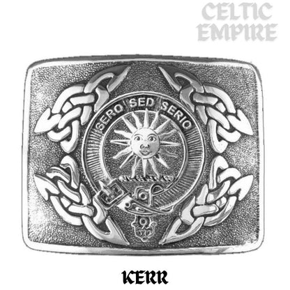 Kerr Family Clan Crest Interlace Kilt Belt Buckle