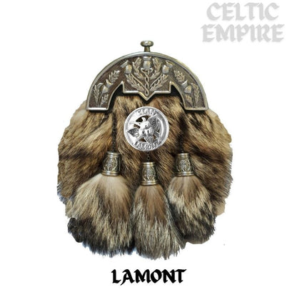 Lamont Crabapple Scottish Family Clan Crest Badge Dress Fur Sporran