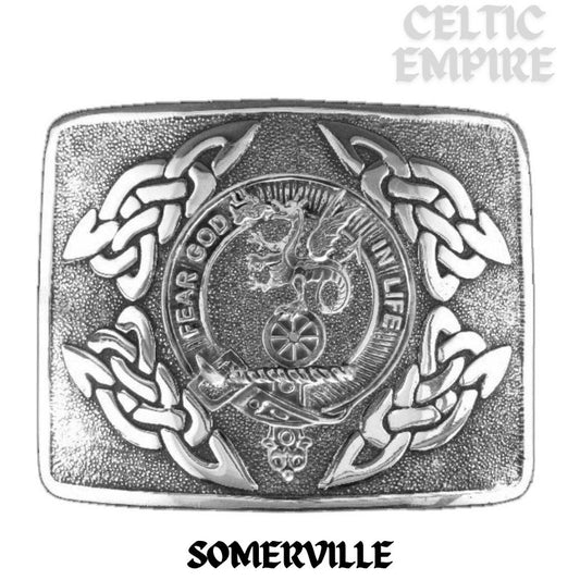 Somerville Family Clan Crest Interlace Kilt Belt Buckle