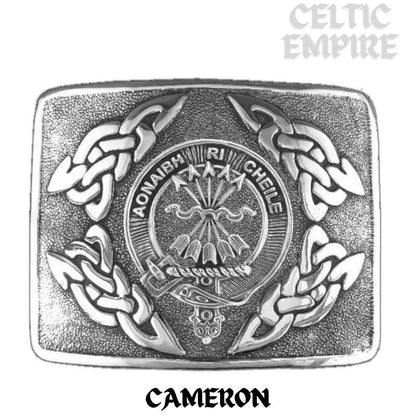 Cameron Family Clan Crest Interlace Kilt Belt Buckle