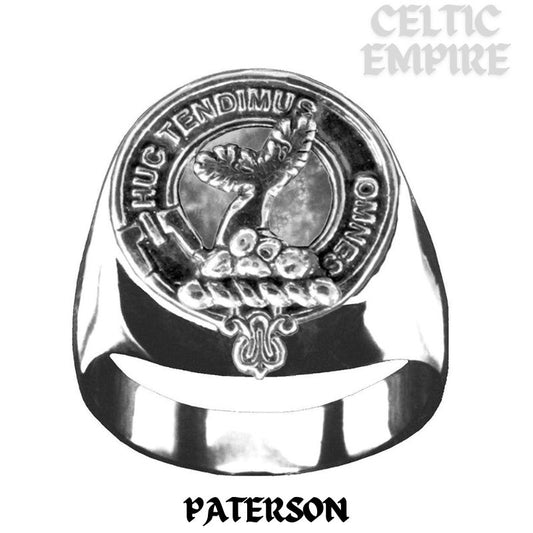 Paterson Scottish Family Clan Crest Ring Sterling Silver and Karat Gold
