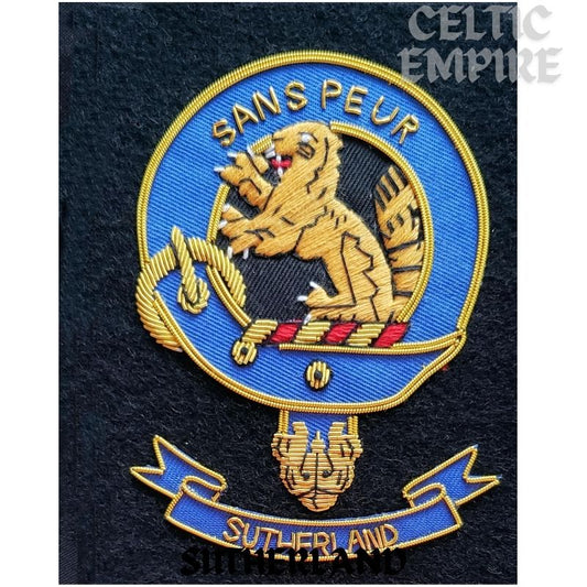 Sutherland Scottish Family Clan Embroidered Crest