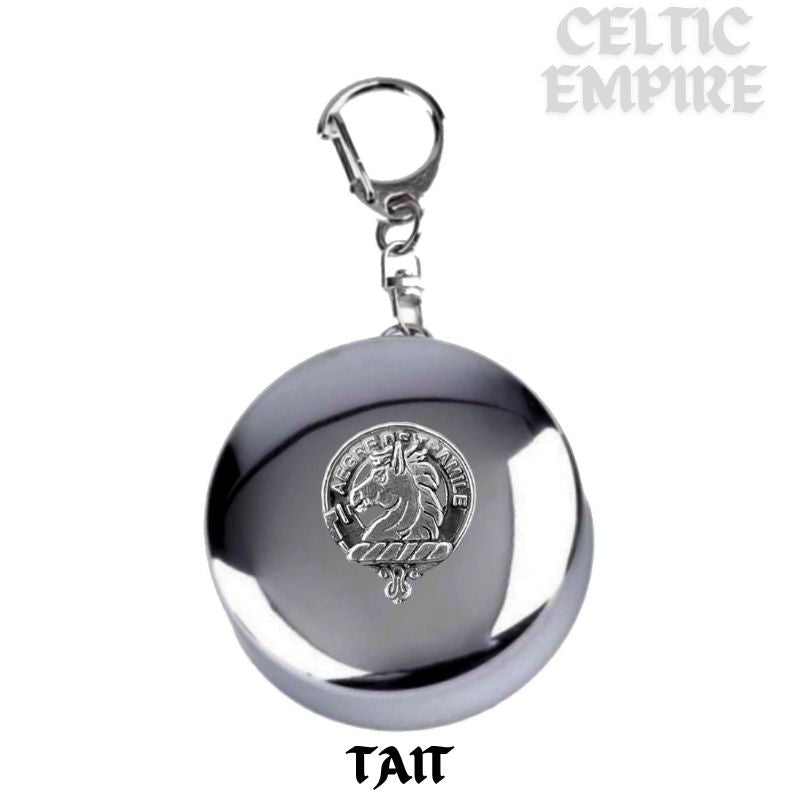Tait Scottish Family Clan Crest Folding Cup Key Chain