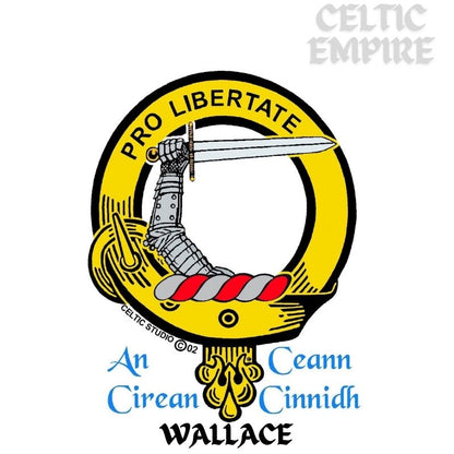 Wallace Family Clan Crest Scottish Pewter Cap Badge