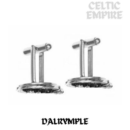 Dalrymple Family Clan Crest Scottish Cufflinks; Pewter, Sterling Silver and Karat Gold