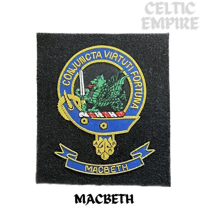 MacBeth Scottish Family Clan Embroidered Crest