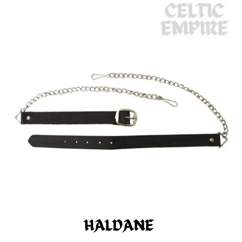 Haldane Scottish Family Clan Badge Sporran, Leather