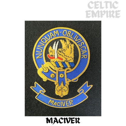 MacIver Scottish Family Clan Embroidered Crest