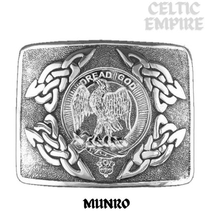 Munro Family Clan Crest Interlace Kilt Belt Buckle