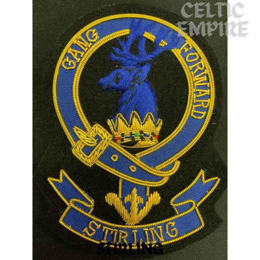 Stirling Family Clan Crest Embroidered Blazer Patch