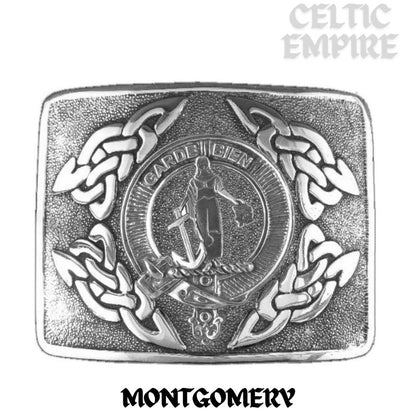 Montgomery Family Clan Crest Interlace Kilt Belt Buckle