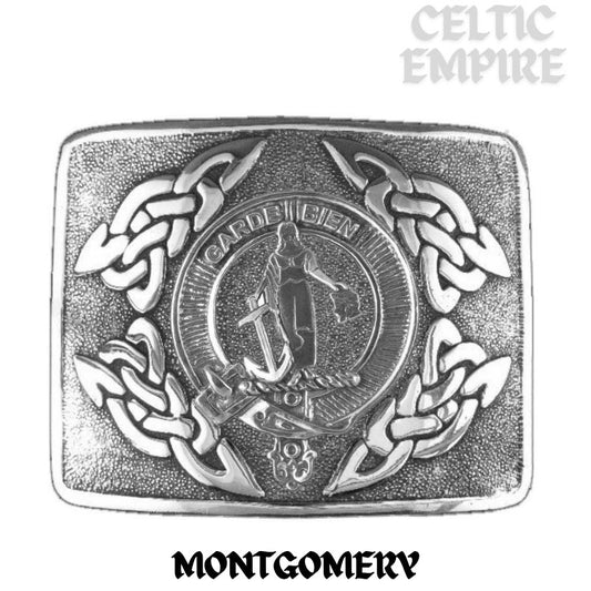 Montgomery Family Clan Crest Interlace Kilt Belt Buckle