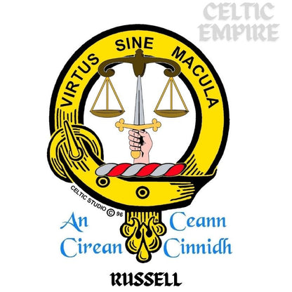 Russell Family Clan Crest Decal | Custom Scottish Heritage Car & Laptop Stickers