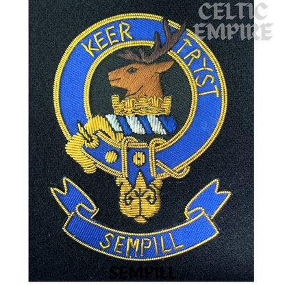 Sempill Scottish Family Clan Embroidered Crest