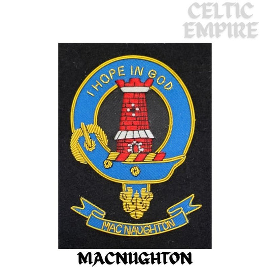 MacNaughton Scottish Family Clan Embroidered Crest
