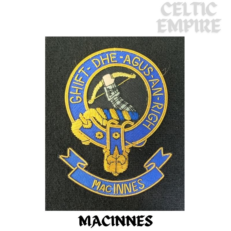 MacInnes Scottish Family Clan Embroidered Crest