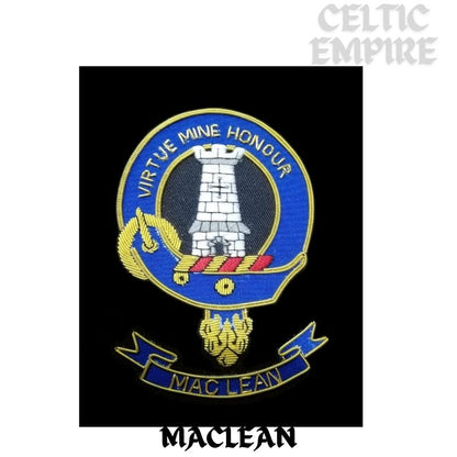 MacLean Scottish Family Clan Embroidered Crest