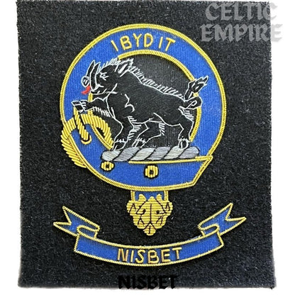 Nisbet Scottish Family Clan Embroidered Crest